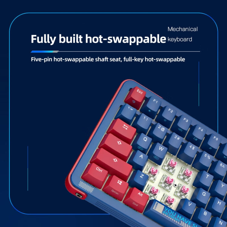 FOETOR Y87 Wireless 2.4G Multi-bluetooth Charging Gaming Keyboard