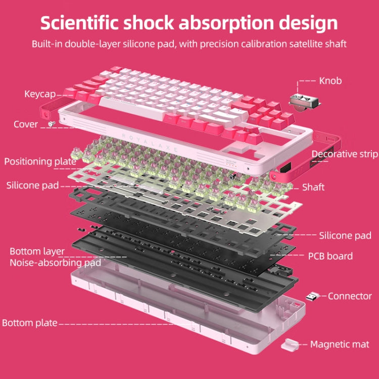 FOETOR Y87 Wireless 2.4G Multi-bluetooth Charging Gaming Keyboard