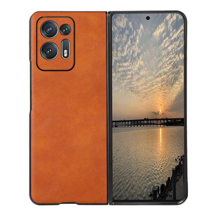 For OPPO Find N2 Cowhide Texture PU Phone Case