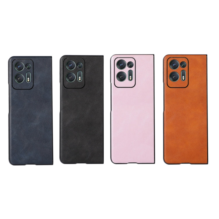 For OPPO Find N2 Cowhide Texture PU Phone Case
