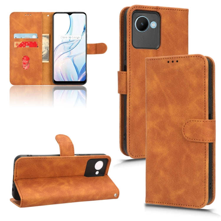 For Realme C30 / C33S Skin Feel Magnetic Flip Leather Phone Case