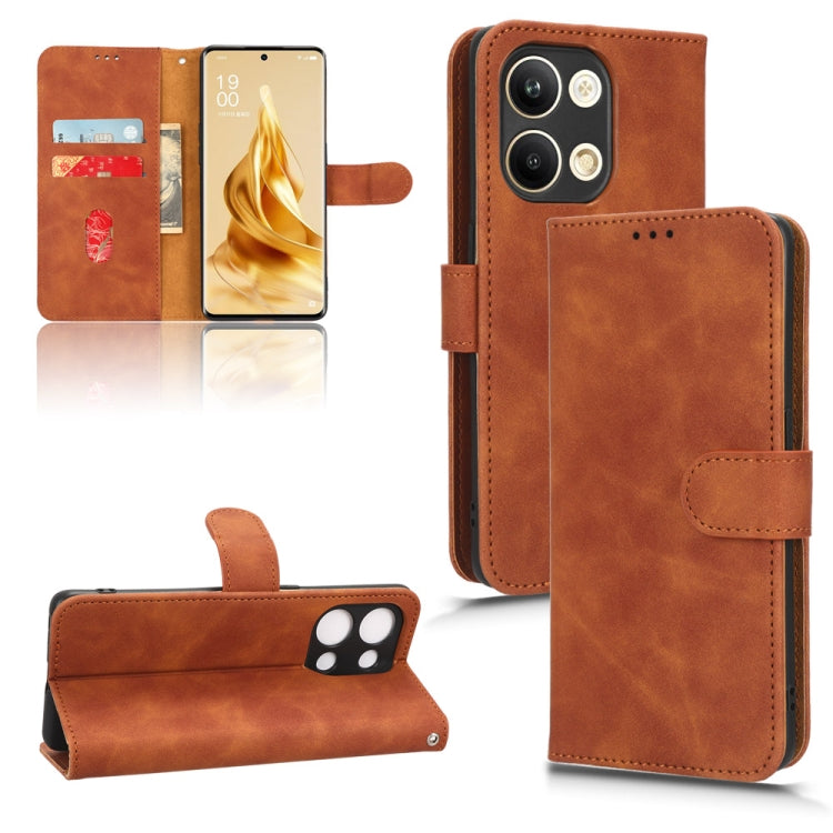 For OPPO Reno9 / Reno9 Pro 5G Skin Feel Magnetic Flip Leather Phone Case