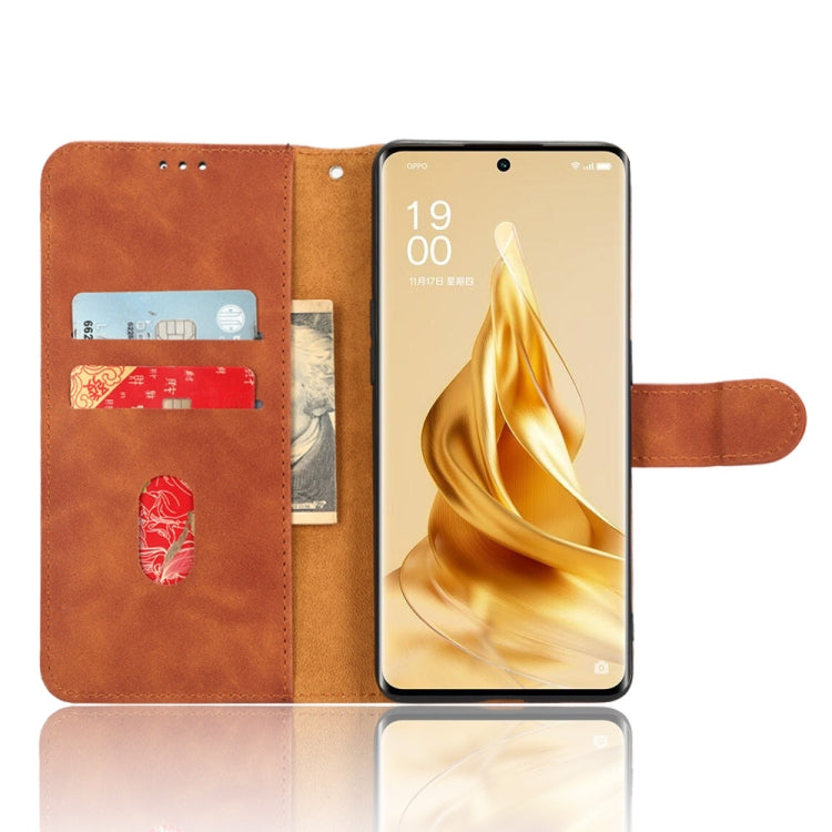 For OPPO Reno9 / Reno9 Pro 5G Skin Feel Magnetic Flip Leather Phone Case