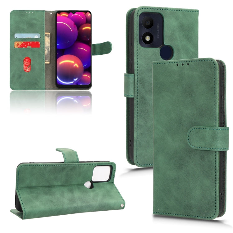 For TCL 305i Skin Feel Magnetic Flip Leather Phone Case