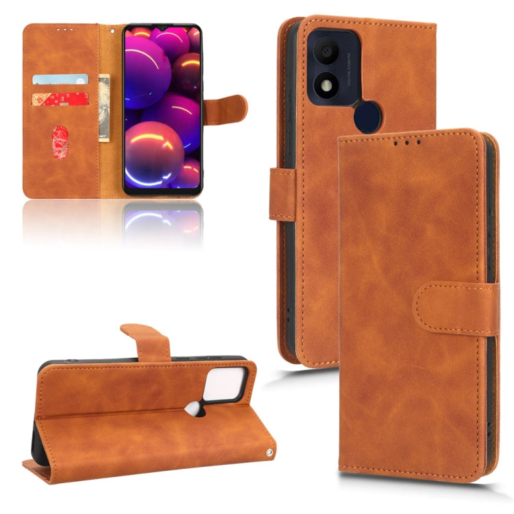 For TCL 305i Skin Feel Magnetic Flip Leather Phone Case