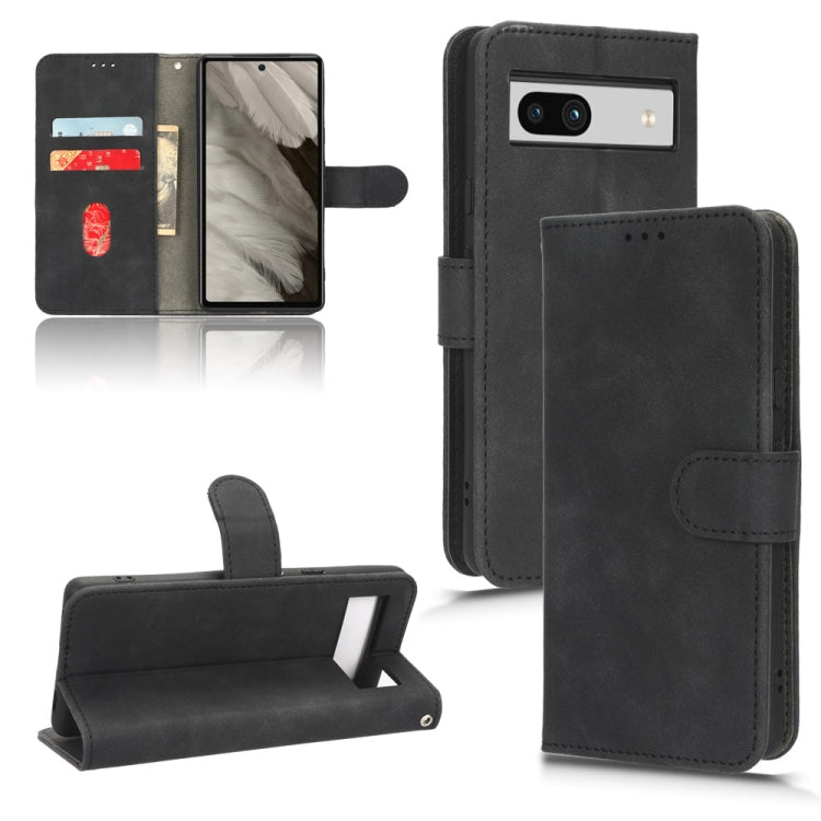 For Google Pixel 7a Skin Feel Magnetic Flip Leather Phone Case