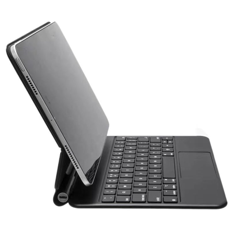 For iPad 10th Gen 10.9 2022 Bluetooth Keyboard Leather Case with Touch Pad(Black)