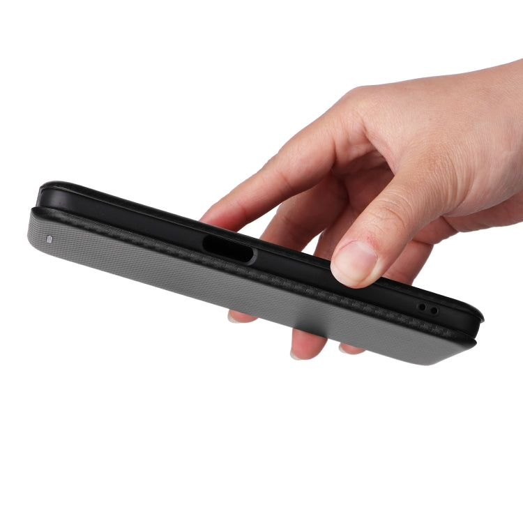 For OPPO A58 5G Carbon Fiber Texture Flip Leather Phone Case