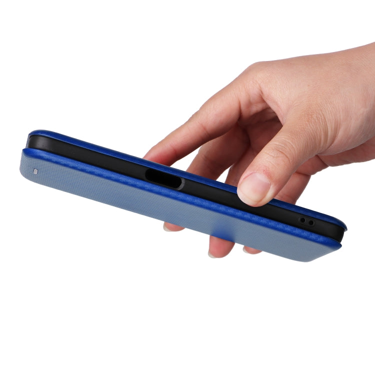 For OPPO A58 5G Carbon Fiber Texture Flip Leather Phone Case