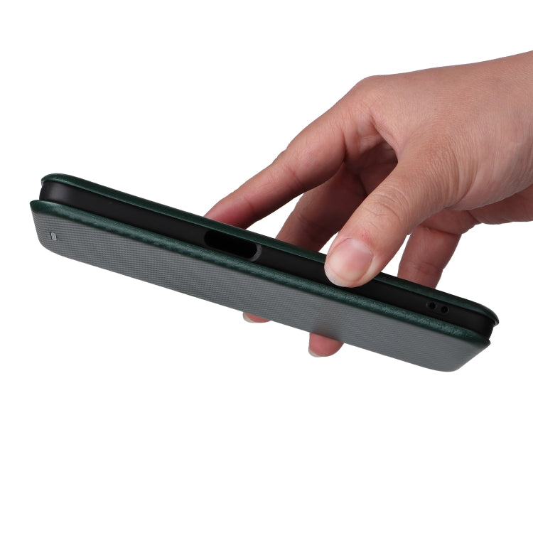 For OPPO A58 5G Carbon Fiber Texture Flip Leather Phone Case