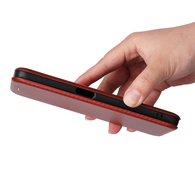 For OPPO A58 5G Carbon Fiber Texture Flip Leather Phone Case