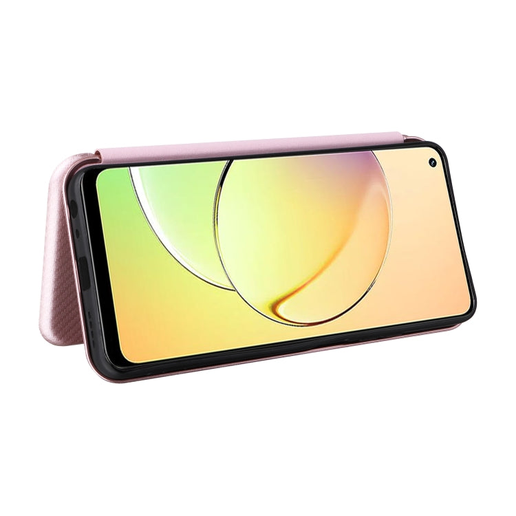 For Realme 10 4G Carbon Fiber Texture Flip Leather Phone Case