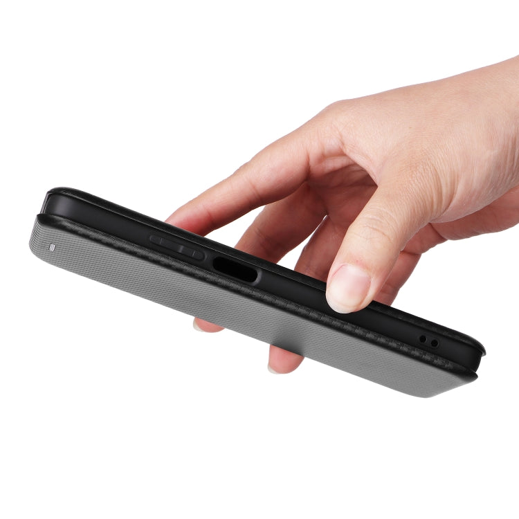 For Realme 10 4G Carbon Fiber Texture Flip Leather Phone Case