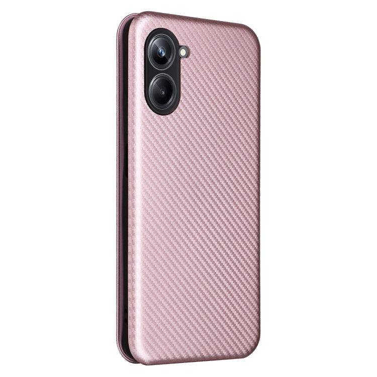 For Realme 10 Pro Carbon Fiber Texture Flip Leather Phone Case