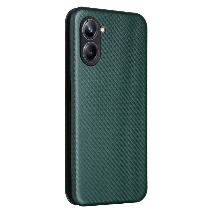 For Realme 10 Pro Carbon Fiber Texture Flip Leather Phone Case