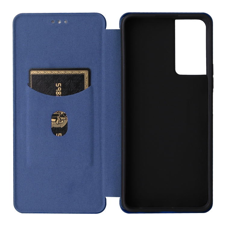 For TCL 40SE Carbon Fiber Texture Flip Leather Phone Case