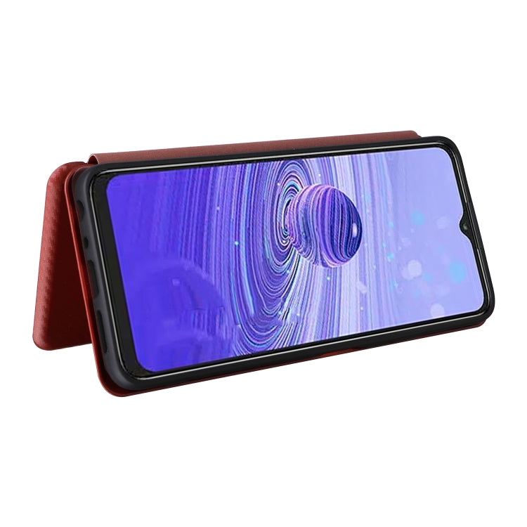 For TCL 40SE Carbon Fiber Texture Flip Leather Phone Case