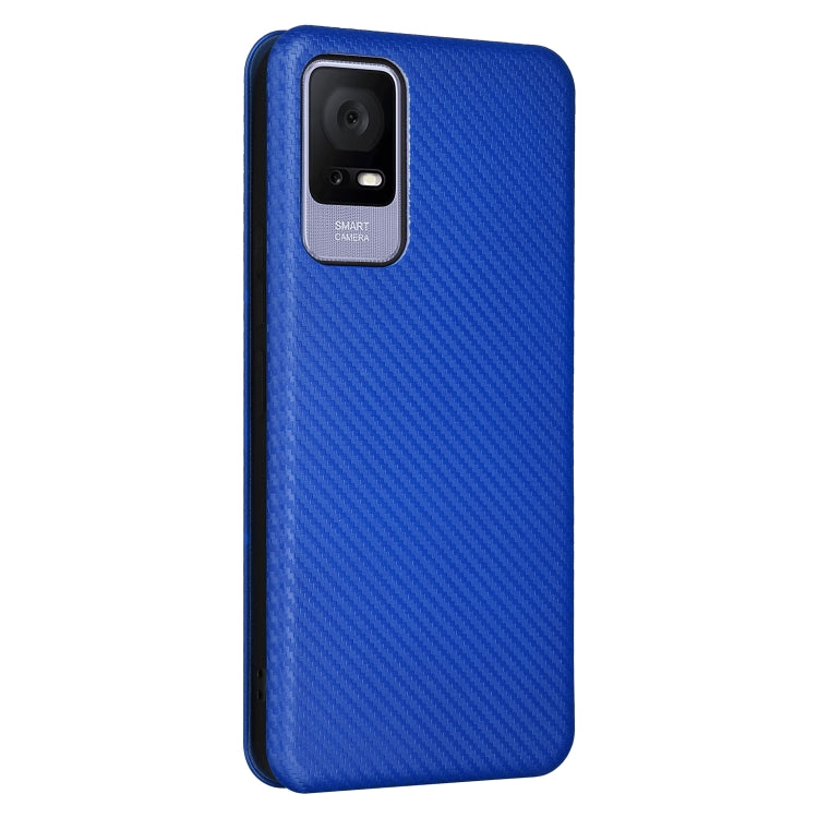 For TCL 405 Carbon Fiber Texture Flip Leather Phone Case