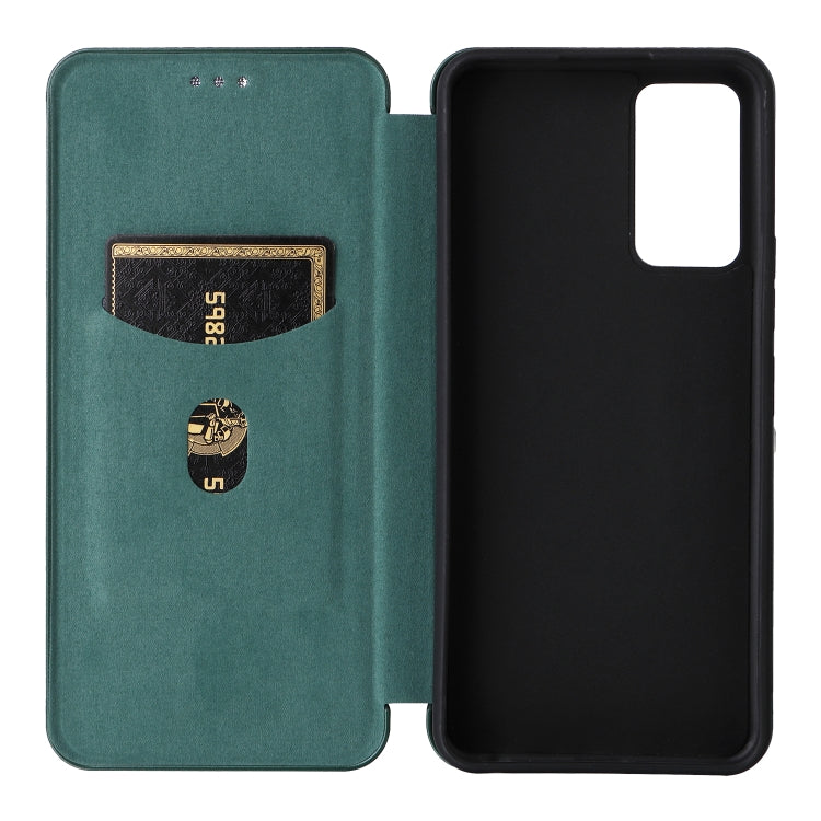 For TCL 405 Carbon Fiber Texture Flip Leather Phone Case