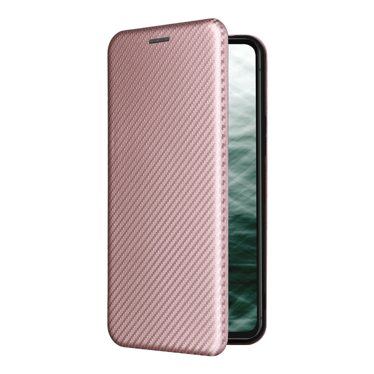 For Fujitsu Arrows N F-51C Carbon Fiber Texture Flip Leather Phone Case