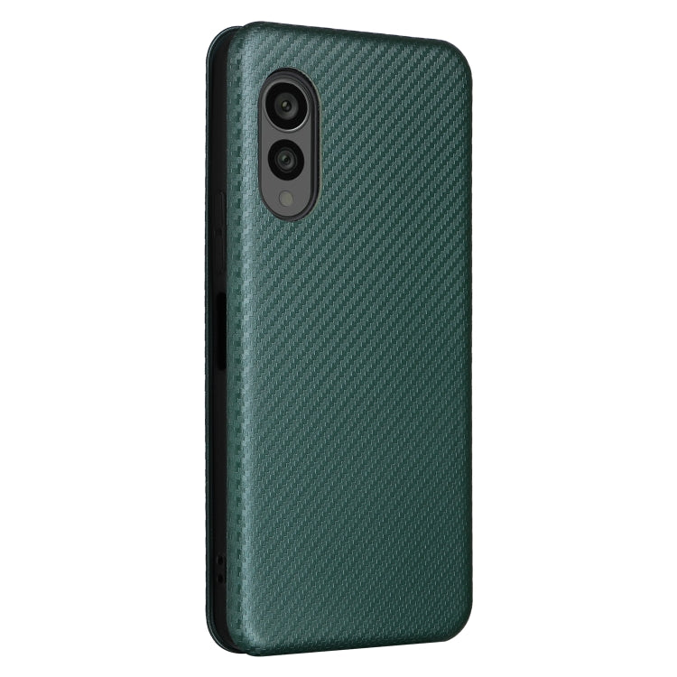 For Fujitsu Arrows N F-51C Carbon Fiber Texture Flip Leather Phone Case