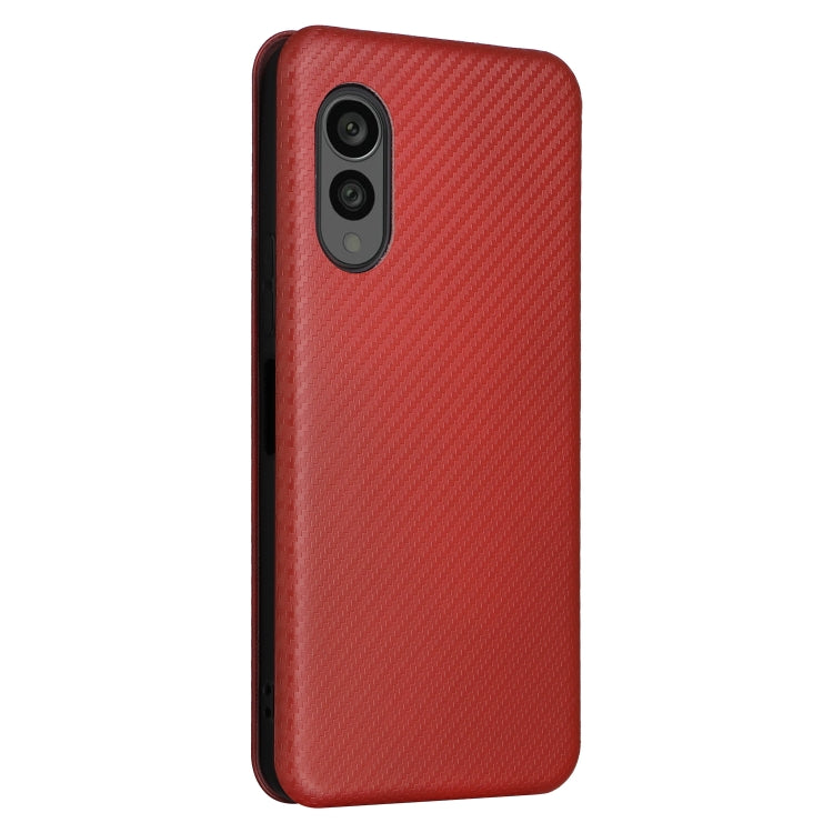 For Fujitsu Arrows N F-51C Carbon Fiber Texture Flip Leather Phone Case