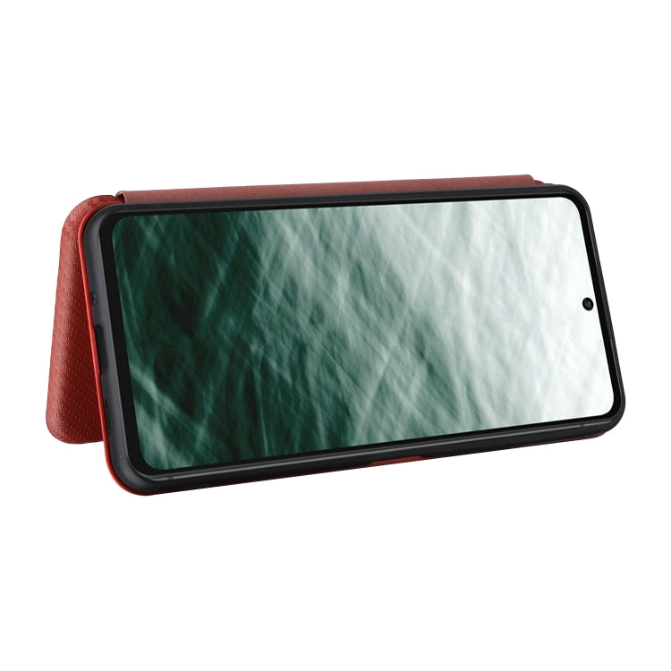 For Fujitsu Arrows N F-51C Carbon Fiber Texture Flip Leather Phone Case