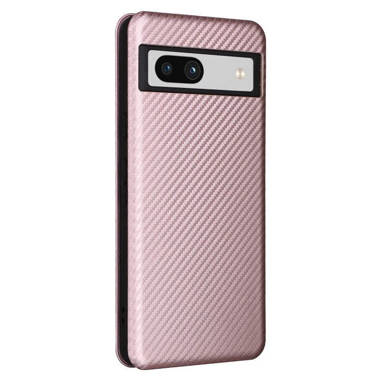 For Google Pixel 7a Carbon Fiber Texture Flip Leather Phone Case