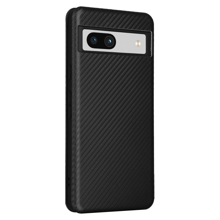 For Google Pixel 7a Carbon Fiber Texture Flip Leather Phone Case