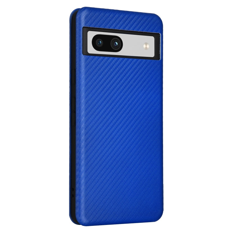 For Google Pixel 7a Carbon Fiber Texture Flip Leather Phone Case