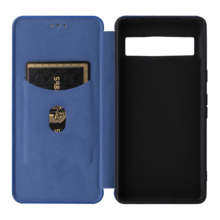 For Google Pixel 7a Carbon Fiber Texture Flip Leather Phone Case