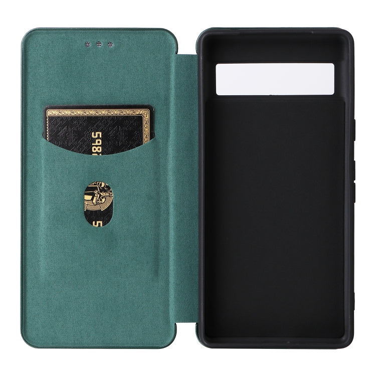 For Google Pixel 7a Carbon Fiber Texture Flip Leather Phone Case