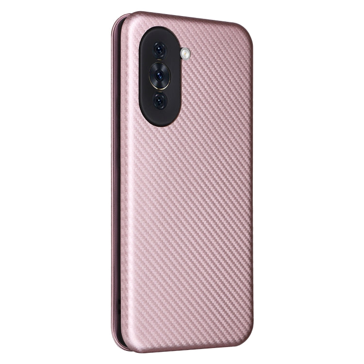 For Huawei nova 10 Carbon Fiber Texture Flip Leather Phone Case
