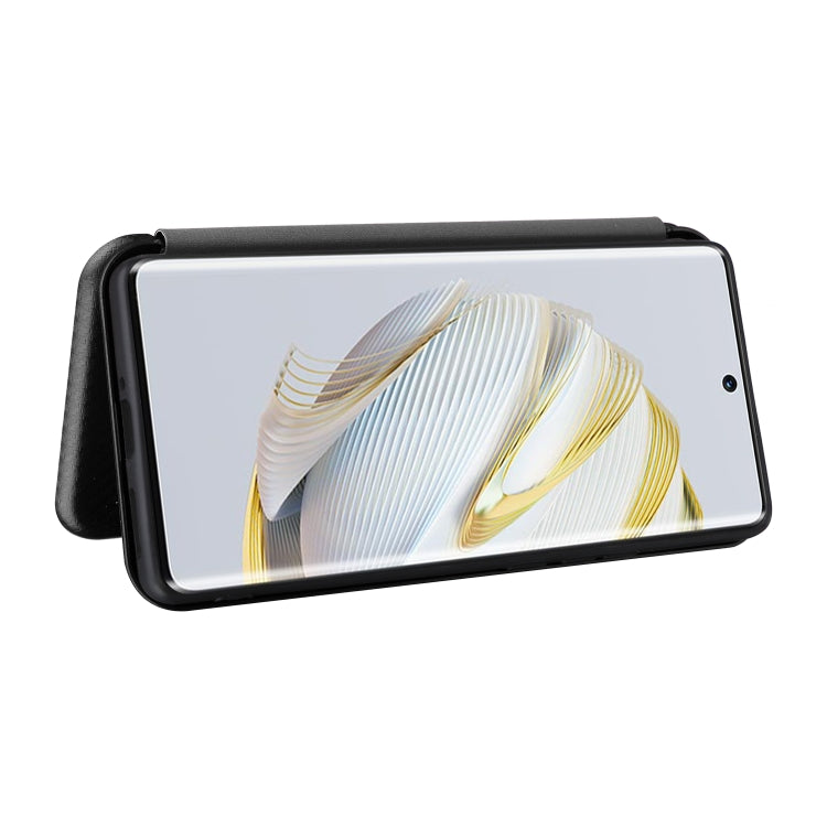 For Huawei nova 10 Carbon Fiber Texture Flip Leather Phone Case