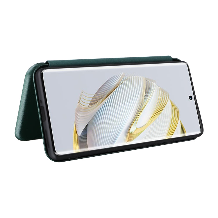 For Huawei nova 10 Carbon Fiber Texture Flip Leather Phone Case