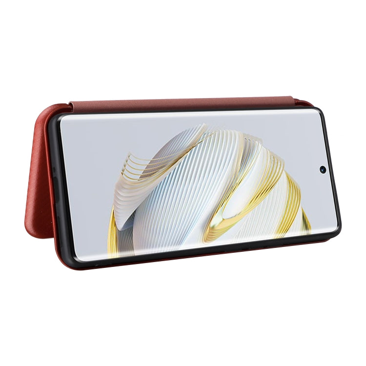 For Huawei nova 10 Carbon Fiber Texture Flip Leather Phone Case