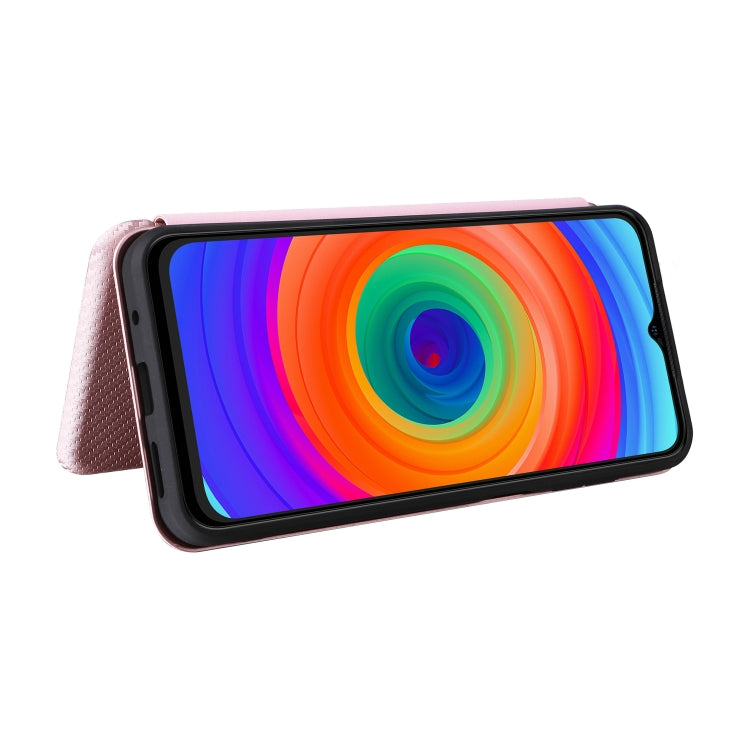 For Ulefone Note 14 Carbon Fiber Texture Flip Leather Phone Case