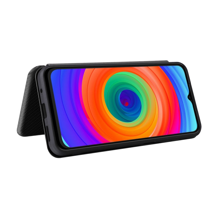 For Ulefone Note 14 Carbon Fiber Texture Flip Leather Phone Case