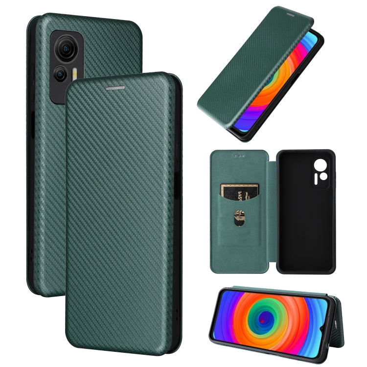 For Ulefone Note 14 Carbon Fiber Texture Flip Leather Phone Case