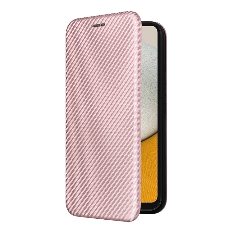 For Samsung Galaxy A34 5G Carbon Fiber Texture Flip Leather Phone Case