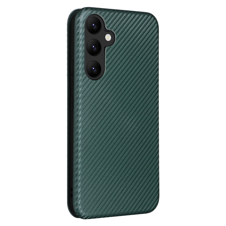 For Samsung Galaxy A34 5G Carbon Fiber Texture Flip Leather Phone Case