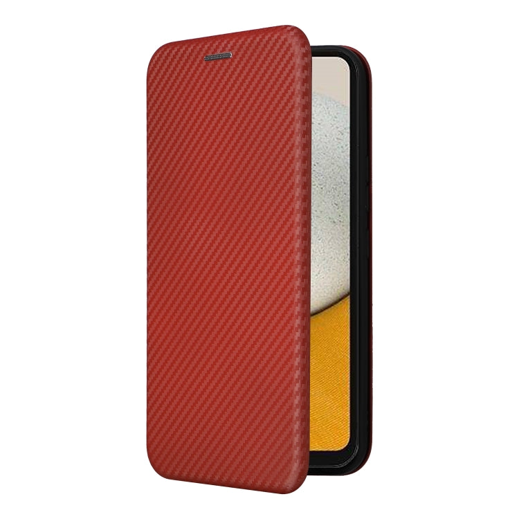 For Samsung Galaxy A34 5G Carbon Fiber Texture Flip Leather Phone Case