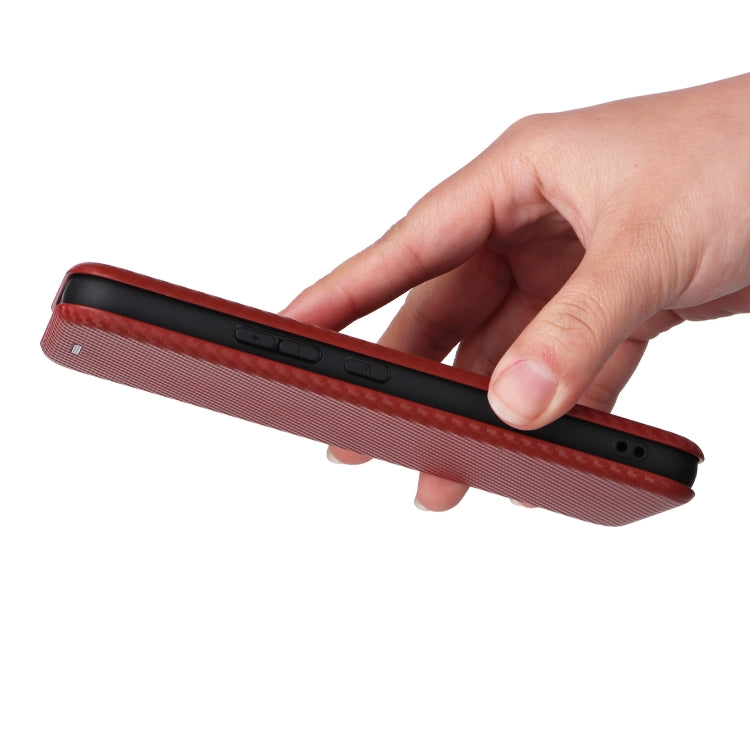 For Samsung Galaxy A34 5G Carbon Fiber Texture Flip Leather Phone Case