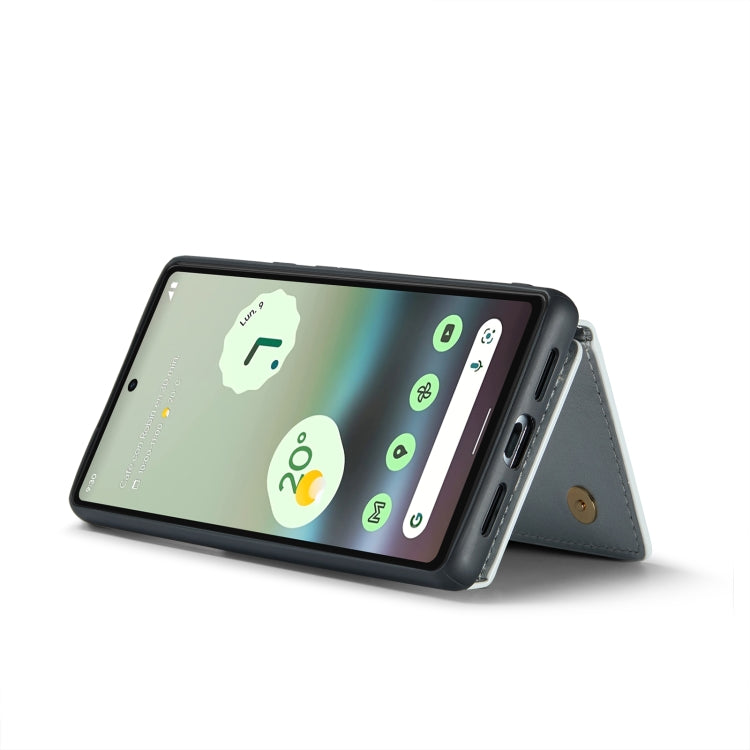 For Google Pixel 6a DG.MING M3 Series Glitter Powder Card Bag Leather Case