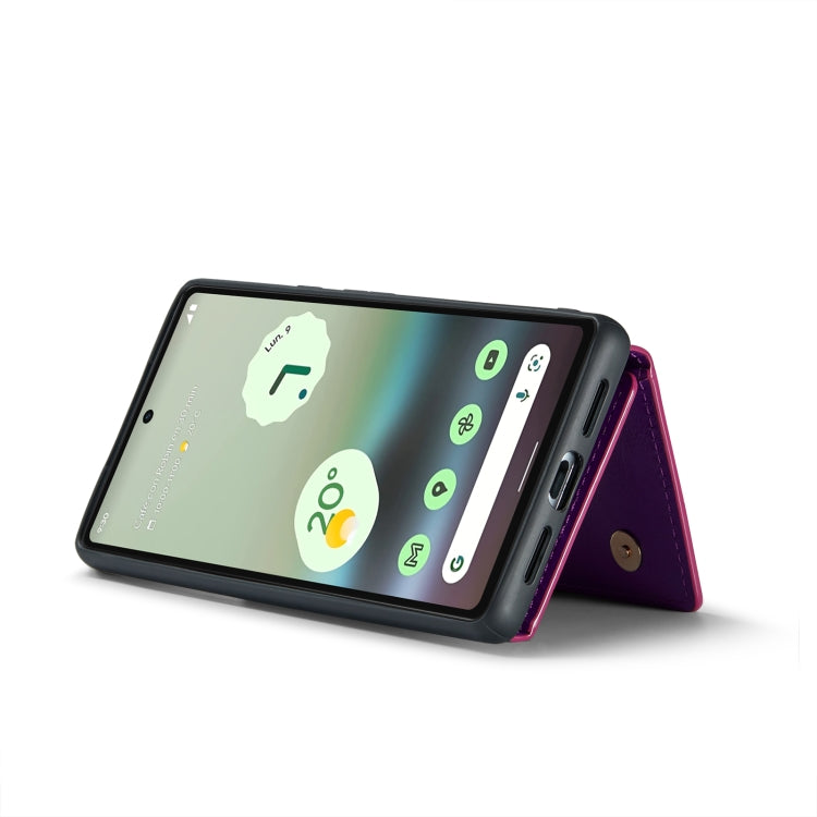 For Google Pixel 6a DG.MING M3 Series Glitter Powder Card Bag Leather Case