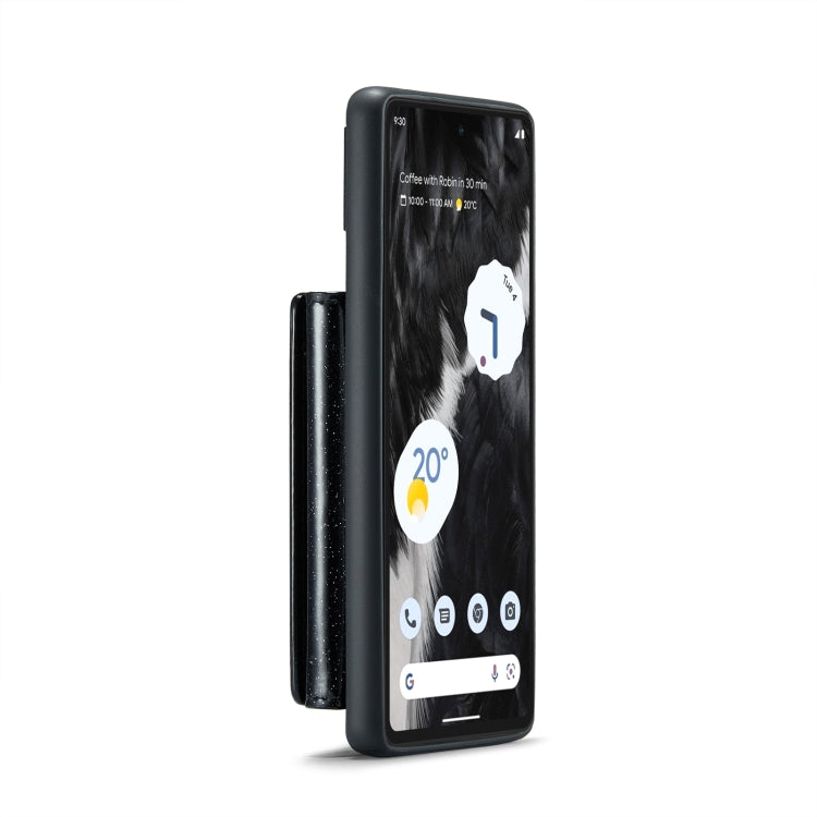 For Google Pixel 7 DG.MING M3 Series Glitter Powder Card Bag Leather Case