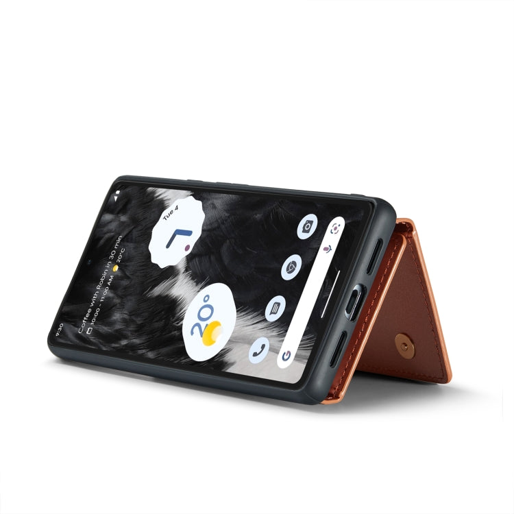 For Google Pixel 7 DG.MING M3 Series Glitter Powder Card Bag Leather Case