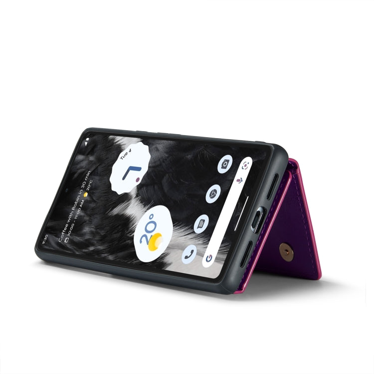 For Google Pixel 7 DG.MING M3 Series Glitter Powder Card Bag Leather Case