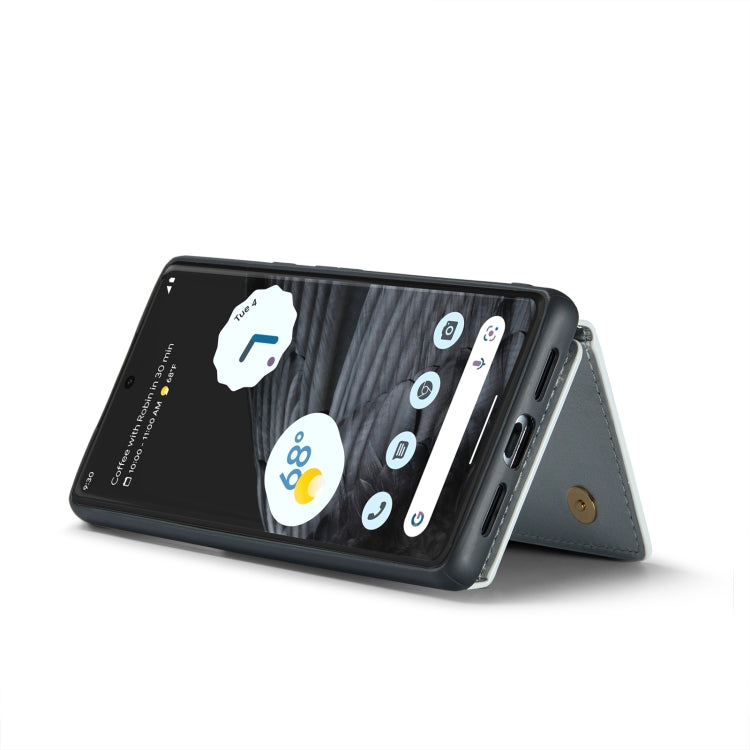 For Google Pixel 7 Pro DG.MING M3 Series Glitter Powder Card Bag Leather Case