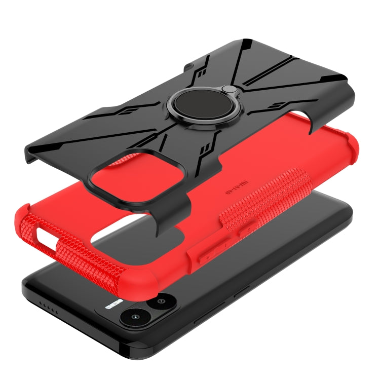 For Xiaomi Redmi A1 4G Armor Bear Shockproof PC + TPU Phone Case with Ring